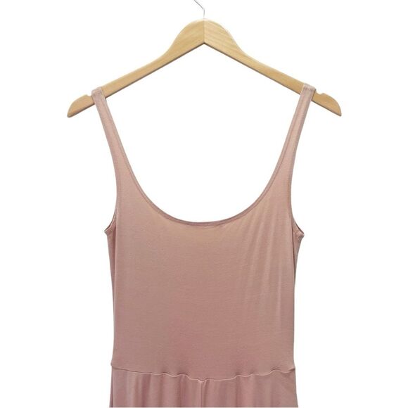 Reformation Mary Tank Dress Blush Jersey Knit Scoop Neck Midi Women's Size Small - Picture 10 of 14